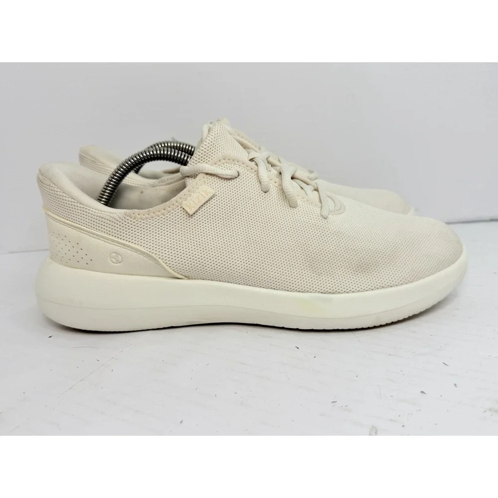 Kizik Madrid Eco Knit Hands Free Sneakers Men's 9 Women's 10.5 Cream